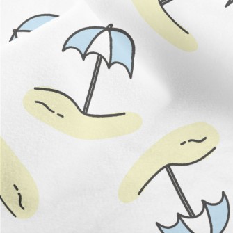 Cute Beach Umbrella Micro Fleece