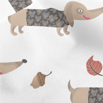 Autumn Dress Up For Dachshund Micro Fleece