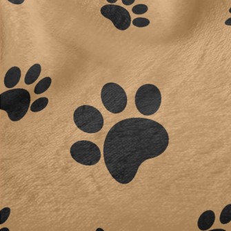 Irregular Dog Paw Print Minky