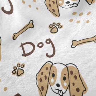 Funny Puppy Doodle Minky