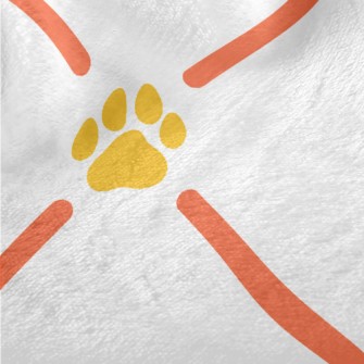Dog Paw Print Diamond Minky