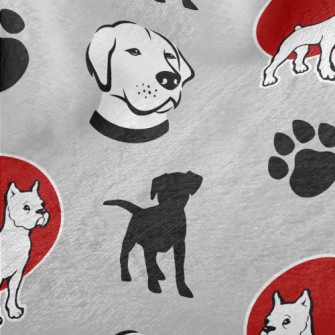 Puppy Silhouette With Labrador Minky