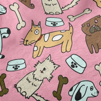 Colorful Puppy Doodle Minky