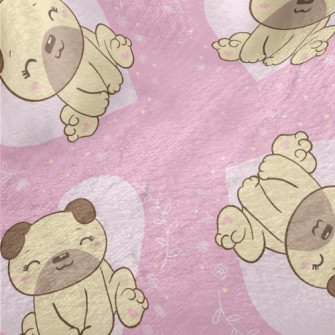 Cute And Lovely Pug Minky