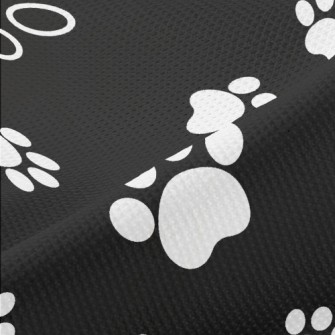 Black And White Puppy Footprin Piqué