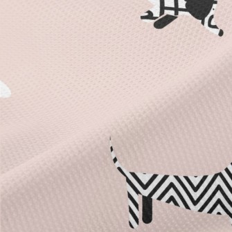 Dog Shape Pattern Piqué
