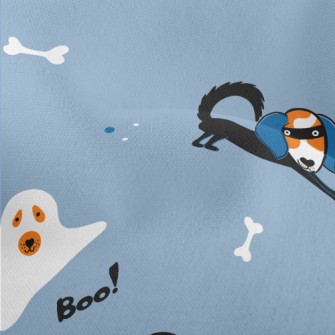 Hand Drawn Halloween Pet Dog Lightweight Performance Linen