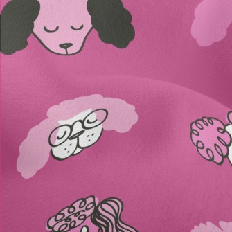 Hand Drawn Puppy Lightweight Performance Linen