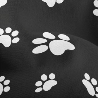 Black And White Puppy Footprin Lightweight Performance Linen