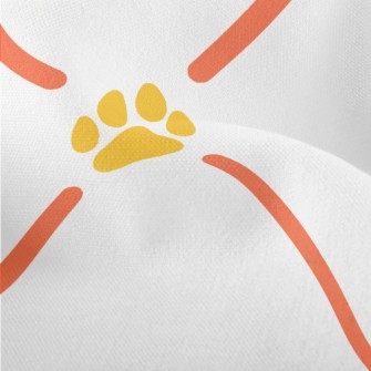 Dog Paw Print Diamond Lightweight Performance Linen