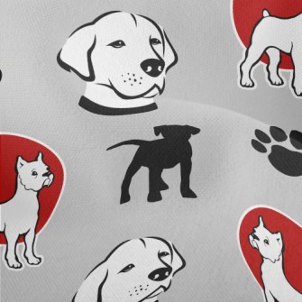 Puppy Silhouette With Labrador Lightweight Performance Linen