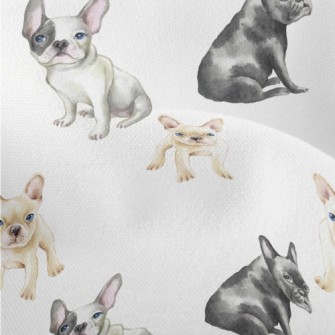 French Bulldogs Of Different C Lightweight Performance Linen