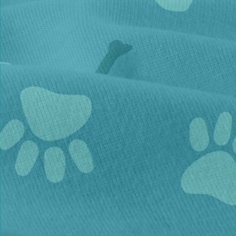 Blue Dog Footprints And Bones Modern Jersey