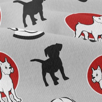Puppy Silhouette With Labrador Modern Jersey