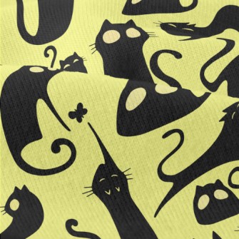 Big Eyed Cat Silhouette Modern Jersey