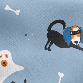 Hand Drawn Halloween Pet Dog Jersey Backed Fleece
