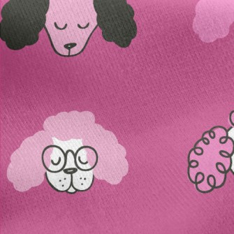 Hand Drawn Puppy Jersey Backed Fleece