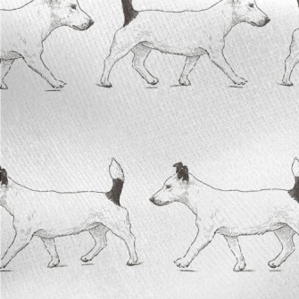 Puppy On A Walk Jersey Backed Fleece