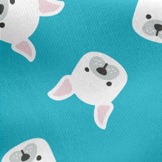 Cartoon French Bulldog Jersey Backed Fleece