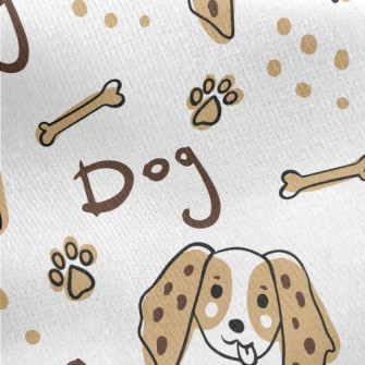 Funny Puppy Doodle Jersey Backed Fleece