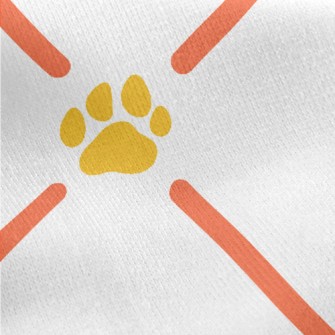 Dog Paw Print Diamond Jersey Backed Fleece