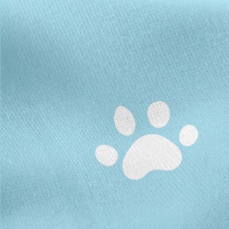 Cute Cat Paw Prints And Cat So Jersey Backed Fleece