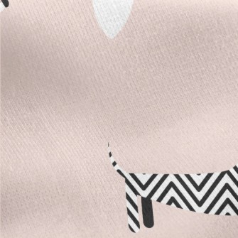 Dog Shape Pattern Jersey Backed Fleece