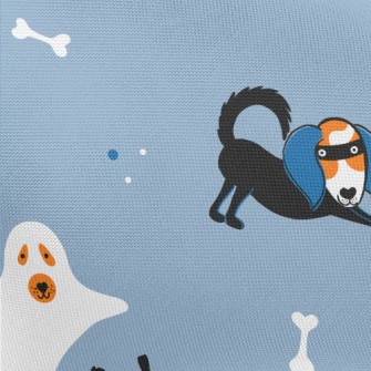 Hand Drawn Halloween Pet Dog Pongee