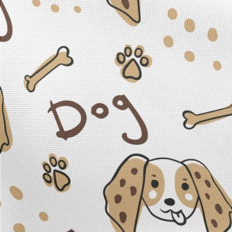 Funny Puppy Doodle Pongee