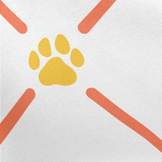 Dog Paw Print Diamond Pongee