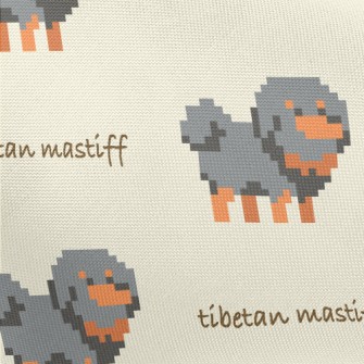 Pixel Style Gray Puppy Pongee