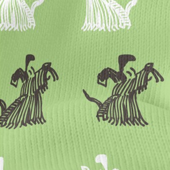 Hand Drawn Scottish Terrier Stretch Jersey