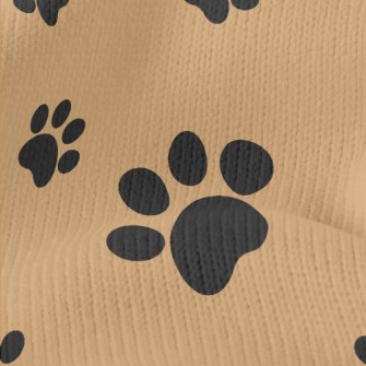Irregular Dog Paw Print Stretch Jersey