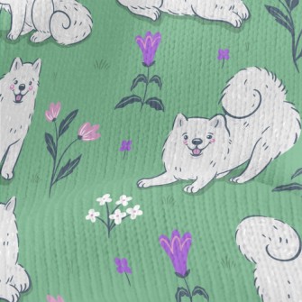 Samoyed On The Grass Stretch Jersey
