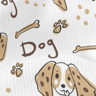 Funny Puppy Doodle Stretch Jersey