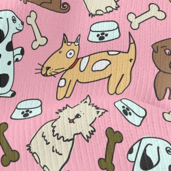 Colorful Puppy Doodle Stretch Jersey