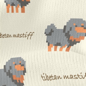Pixel Style Gray Puppy Stretch Jersey