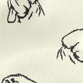 Cartoon Pixel Dog Head Stretch Jersey