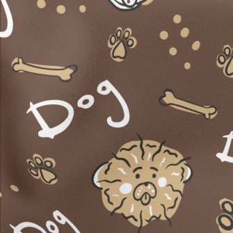 Various Breeds Of Puppies Dood Lightweight Cotton Poplin