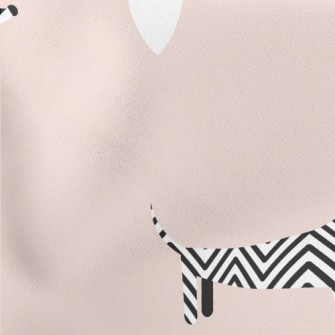 Dog Shape Pattern Lightweight Cotton Poplin