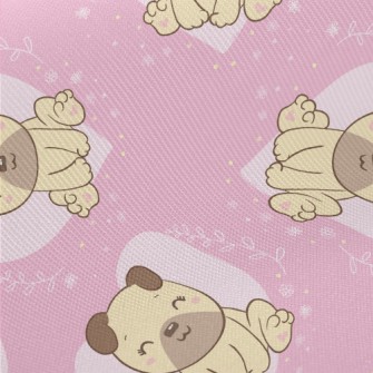 Cute And Lovely Pug Midweight Cotton Poplin