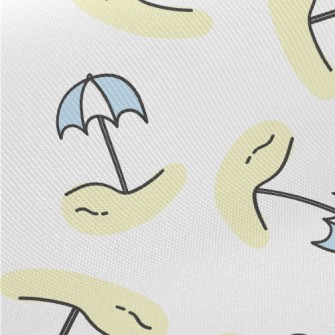 Cute Beach Umbrella Midweight Cotton Poplin