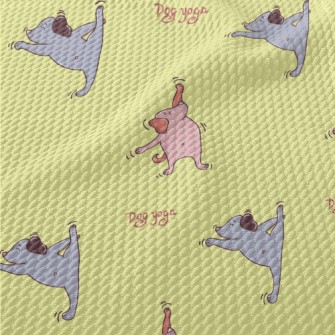 Dog Doing Yoga Birdseye Piqué