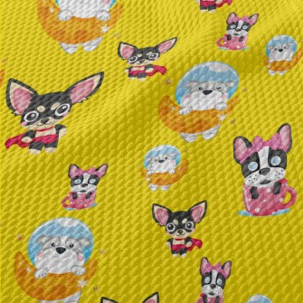 Space Puppy And Hero Puppy Birdseye Piqué