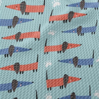 Artistic Pattern Puppy Birdseye Piqué