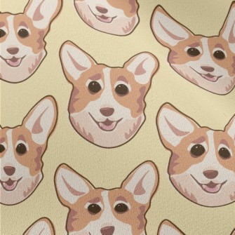 Cartoon Doodle Corgi Chiffon