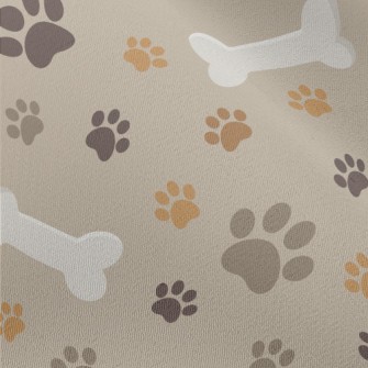 Dog Paw Prints And Dog Bones Chiffon