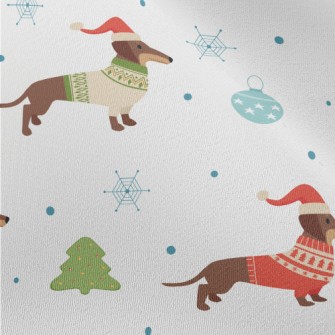 Christmas Dressed Dachshund Chiffon