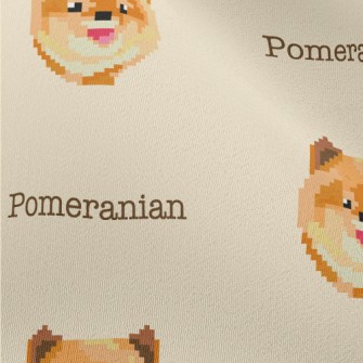 Pixel Smiley Pomeranian Chiffon