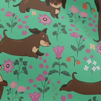 Dachshund In The Garden Chiffon